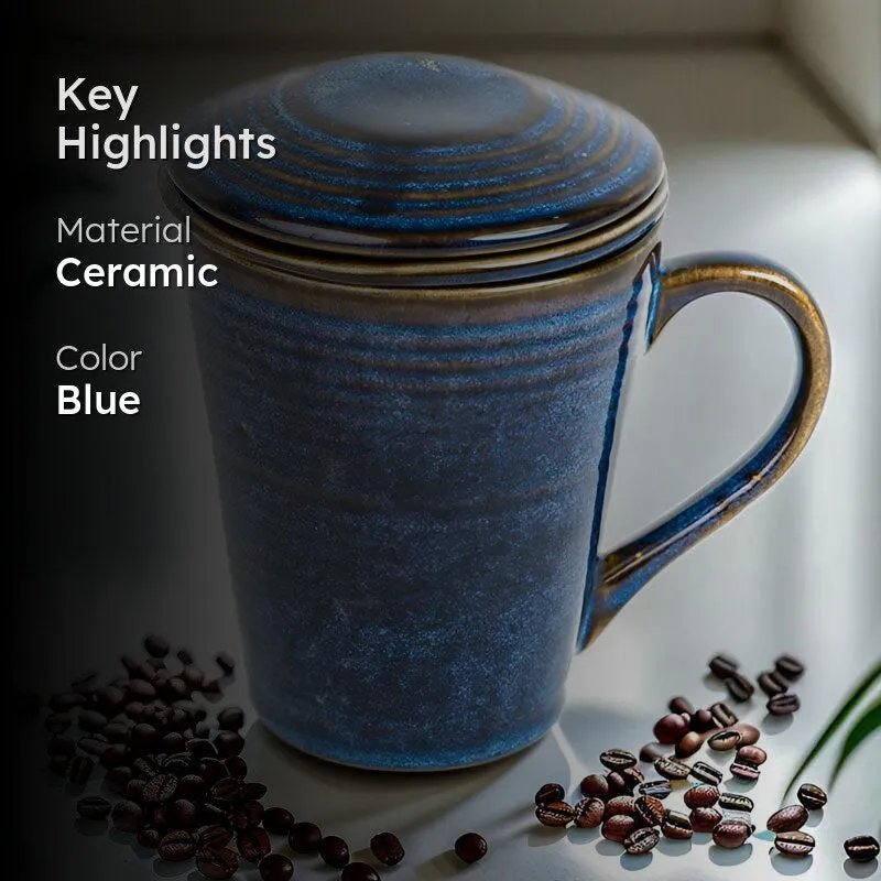 Meghneel Ceramic Mug With Infuser - 250 ML media 2