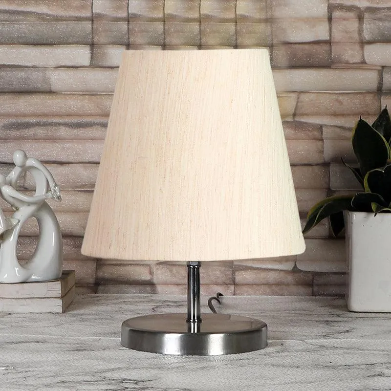Vidro Fabric Table Lamp - White,Silver media 3