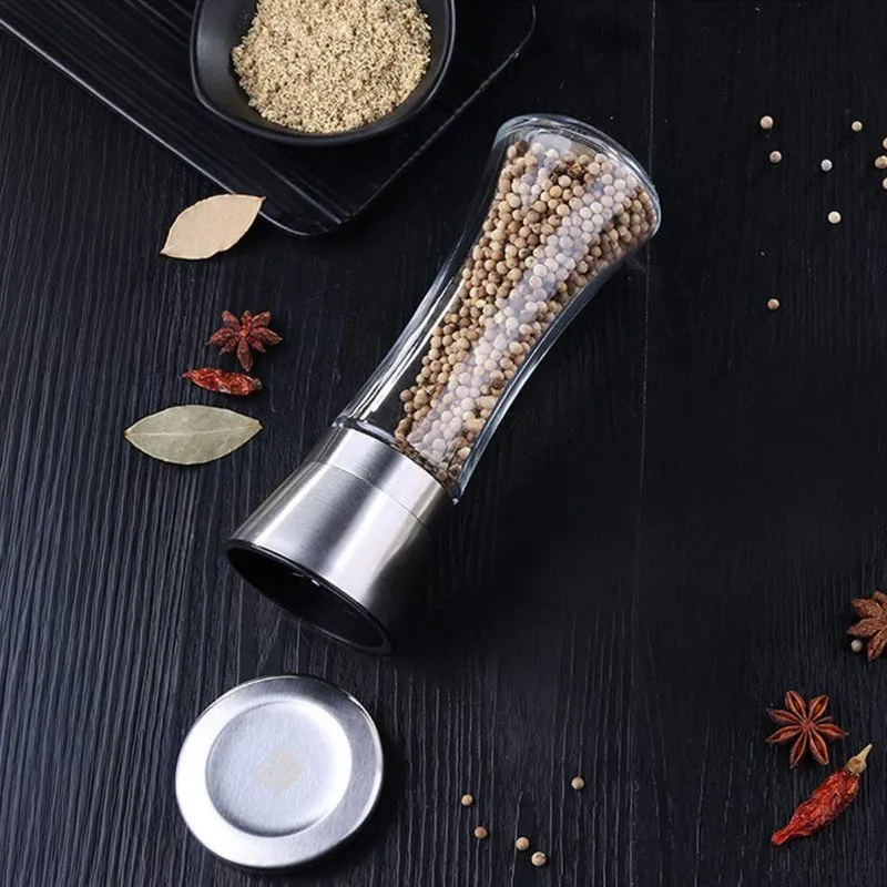 Conical Glass Salt & Pepper Shaker with Stainless Steel Top media 3