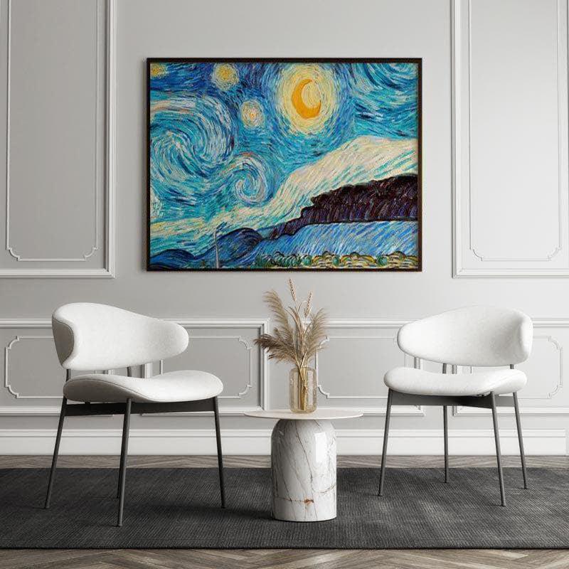 Starry Night By Vincent Van Gogh - Black Frame media 5