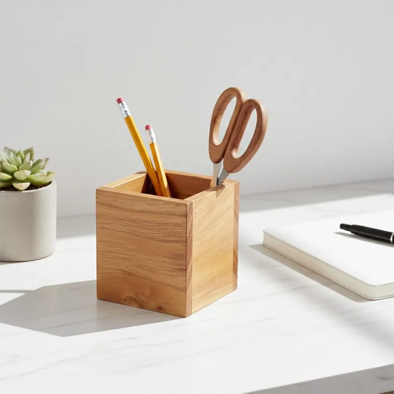 PencilPort MDF Pen Stand - Brown media 1