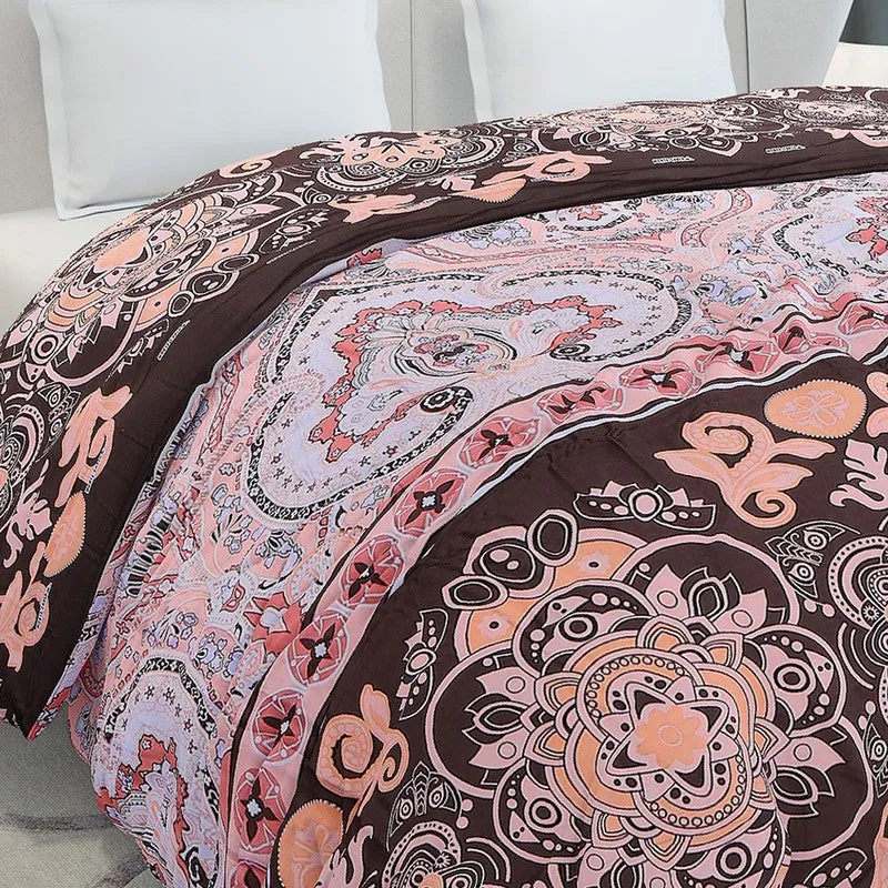 Monte Carlo Pixelweave Ethnic Print Polyester Duvet Covers (Maroon) - 210 GSM media 5