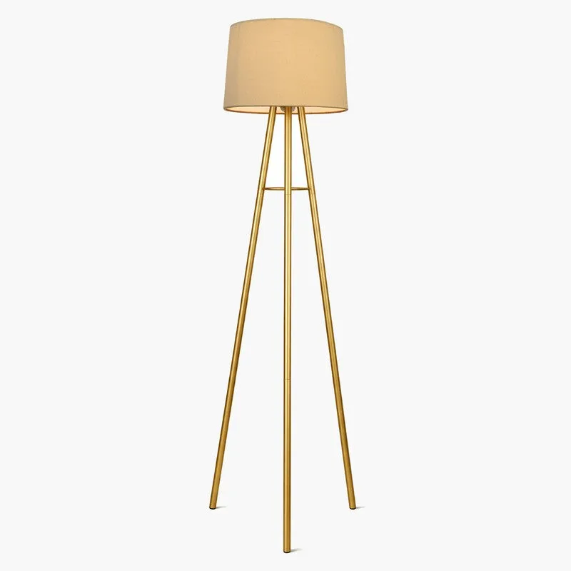 Sleekie Tripod Floor Lamp - Gold & White media 5