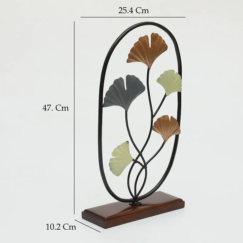 Twilight Petals Metal & Wood Showpiece media 5