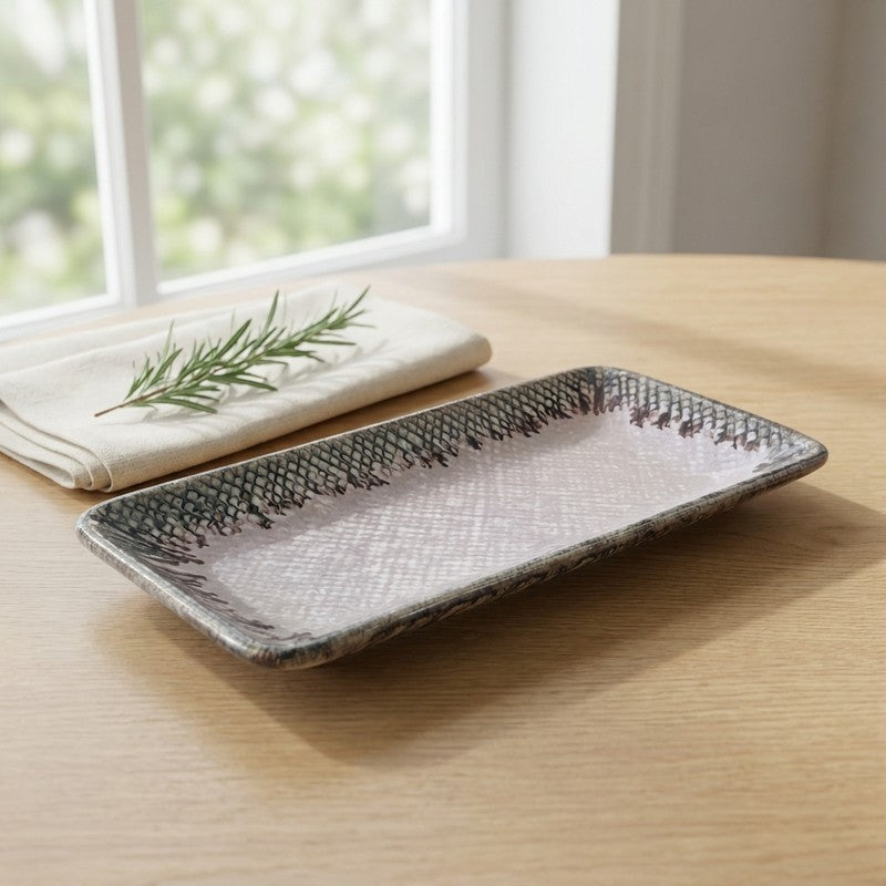 Ceramic Rectangular Platter - Pink