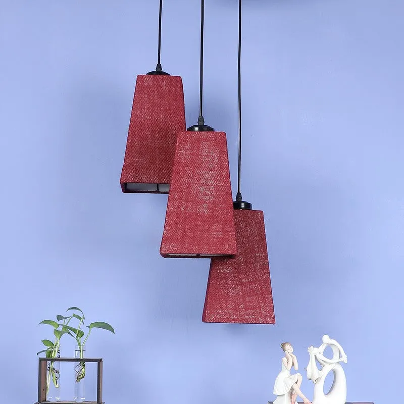 Shadowlux Triple Metal Ceiling Lamp - Maroon media 4