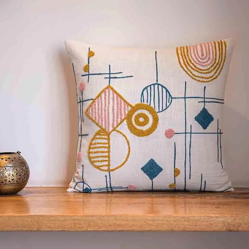 Tinker Geometric Cotton Cushion Cover media 3