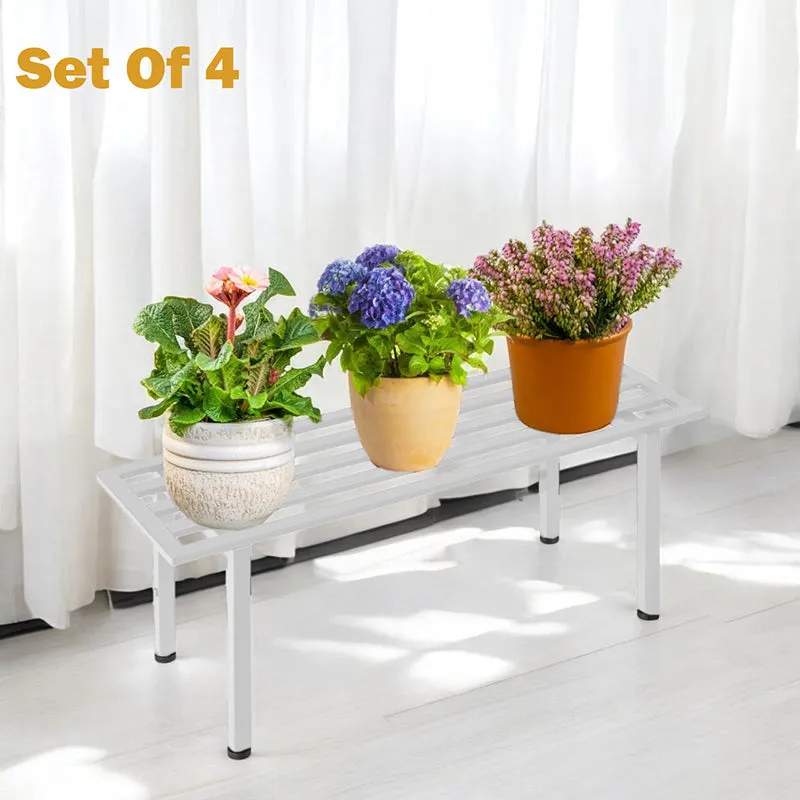Planar Metal Planter (White) - Set Of Four media 1