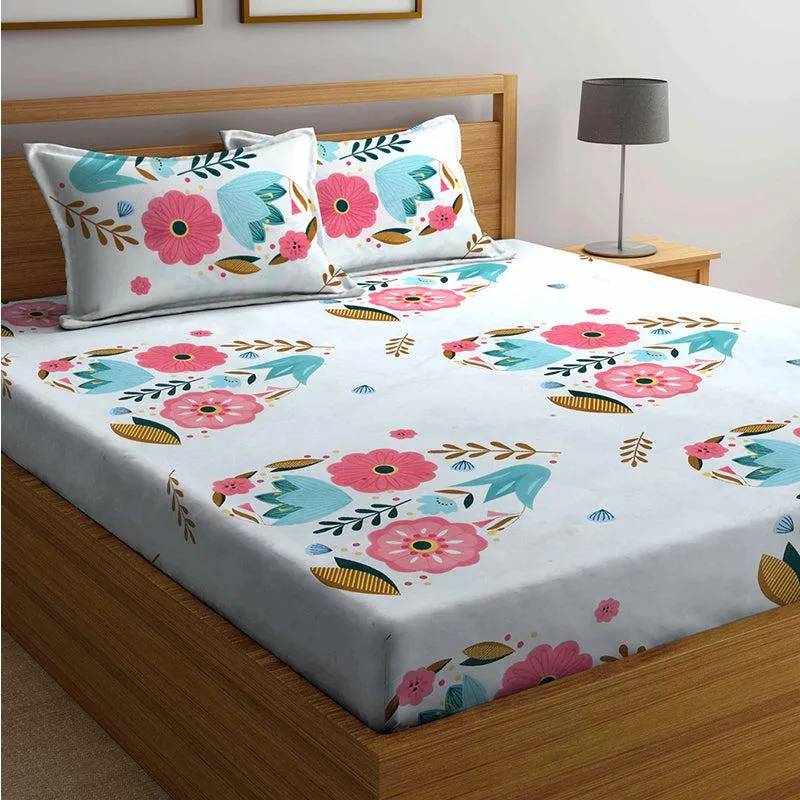 Nitro Floral Bedsheet - 150 GSM media 4