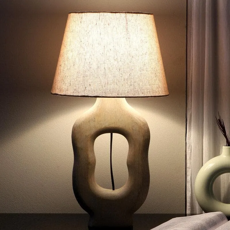 Mishuna Tissle Fabric Table Lamp - Beige media 1