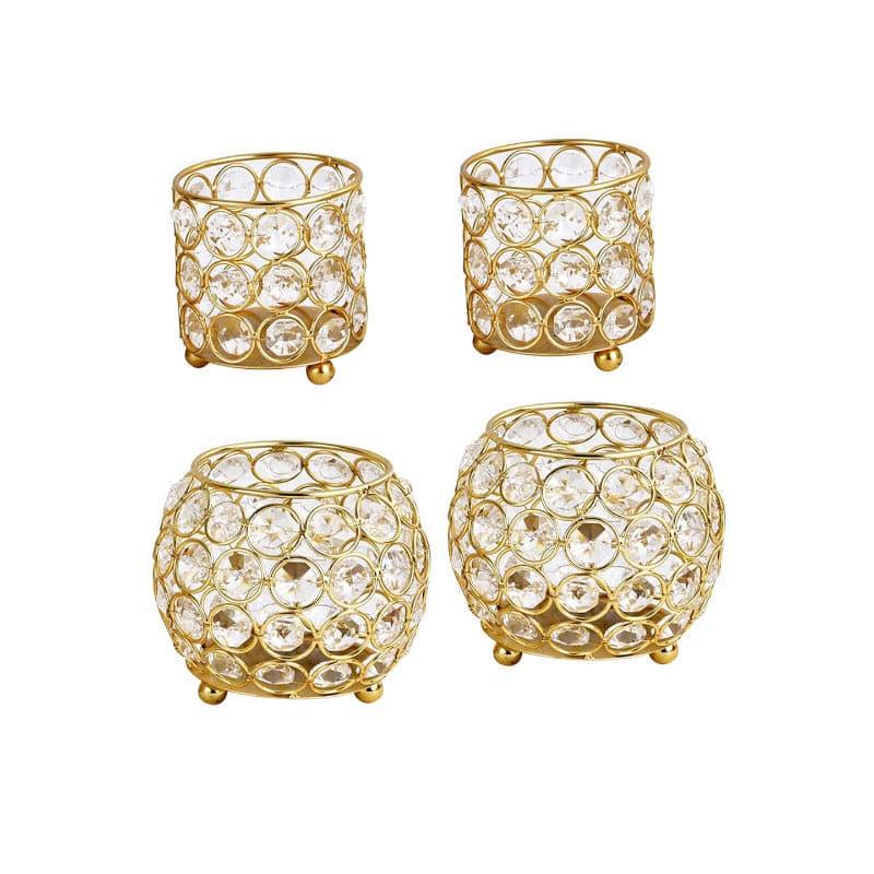 Crystal Fenora Tealight Candle Holder - Set Of Four media 3