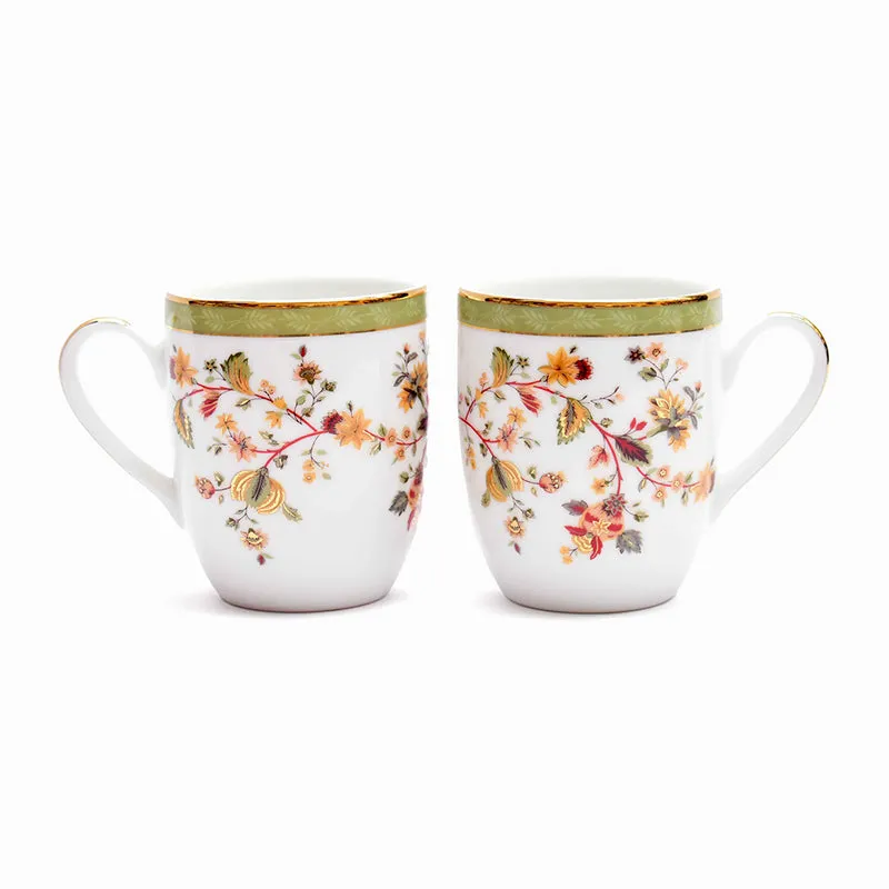 Painted 24k Gold Brushed Porcelain Coffee Mug (280 mL Each) - Set of Six media 4