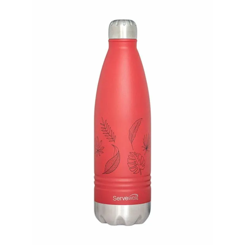 Leafy Leap Hot & Cold Thermos Bottle (Red) - 1000 mL - 4