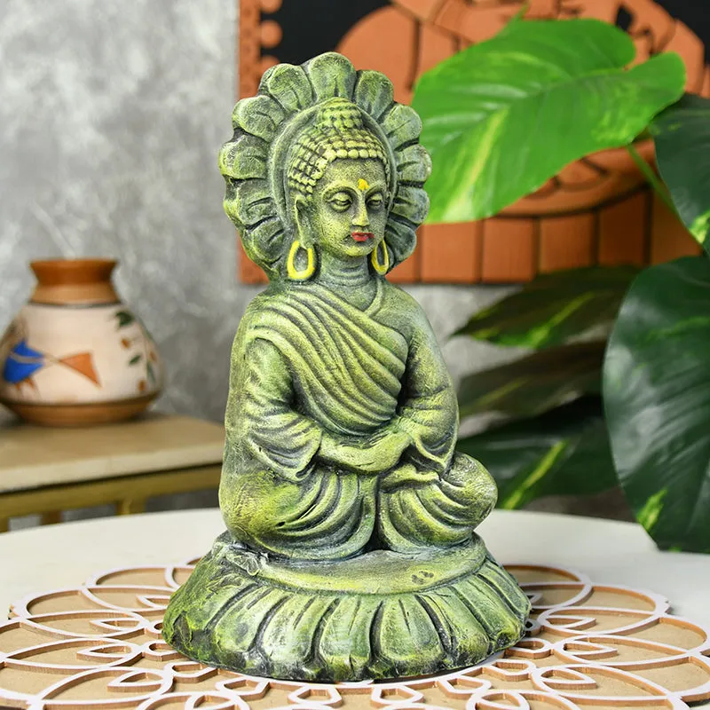 Shanti Buddha Terracotta Idol media 1