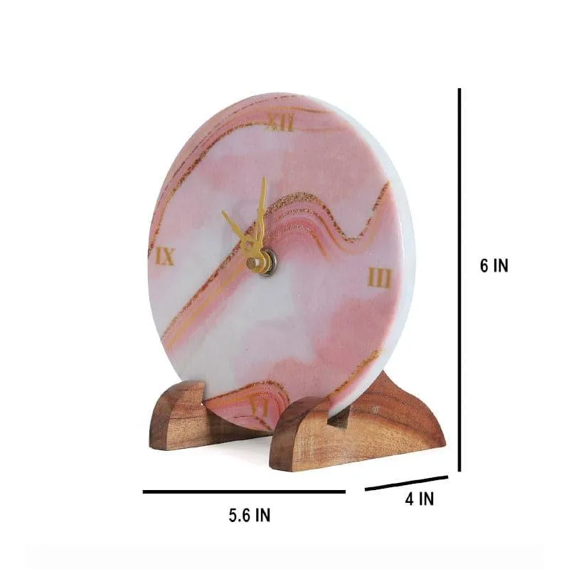 Cherona Hand Crafted Marble Table Clock media 4