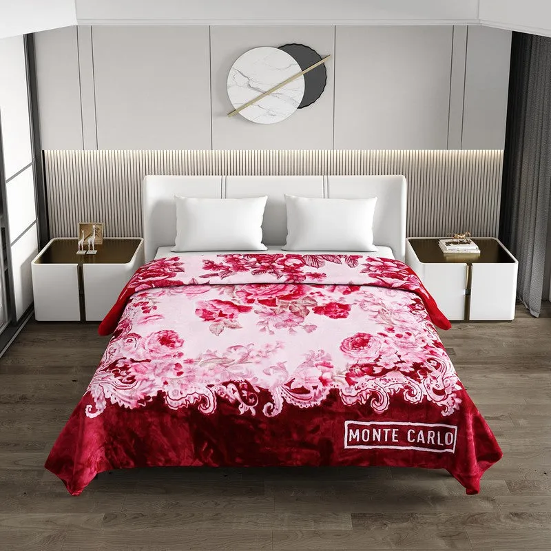 Monte Carlo Crimson Cascade Blanket (Maroon)- 800 GSM media 4