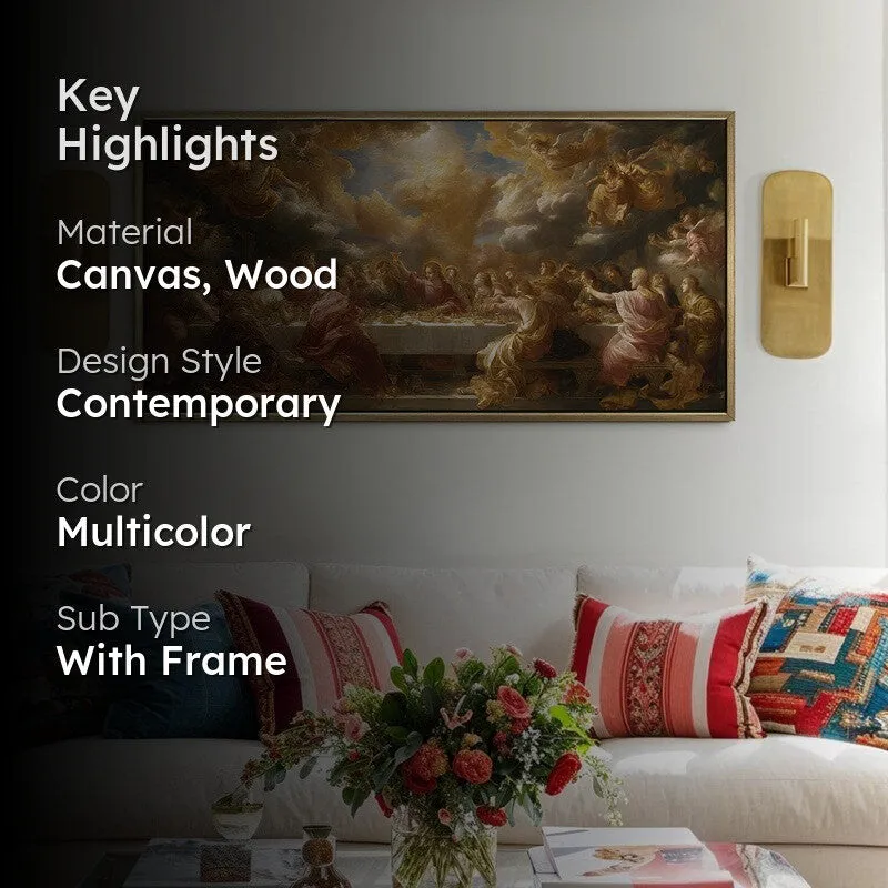 Divine Light Canvas Wall Painting With Frame media 2