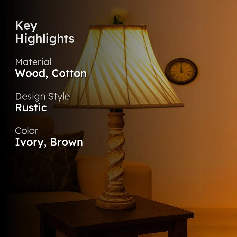 Modera Lumet Wooden Table Lamp - Ivory media 2