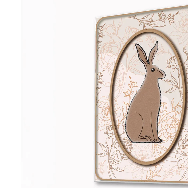 Bunny Vines Wall Art with White Frame media 4