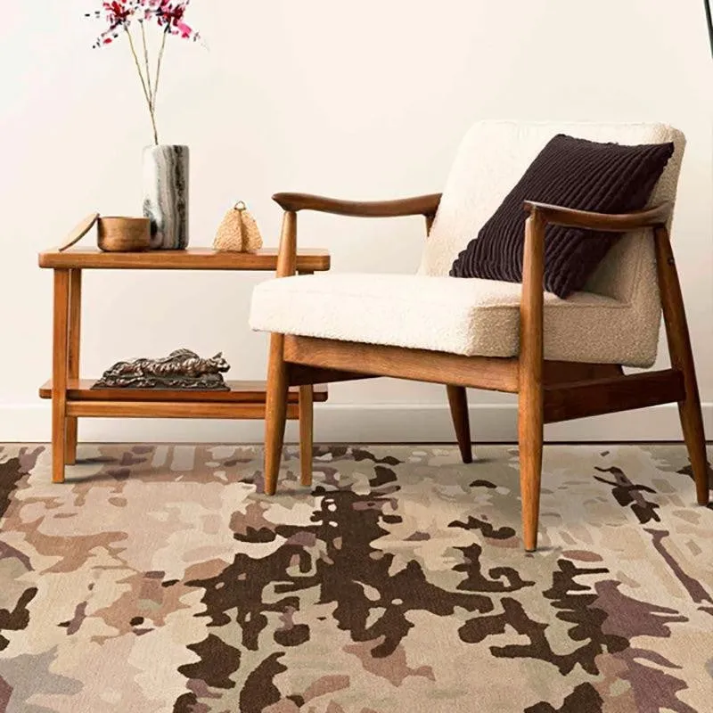 Sobek Hand Tufted Abstract Wool & Nylon Carpet - Brown media 3