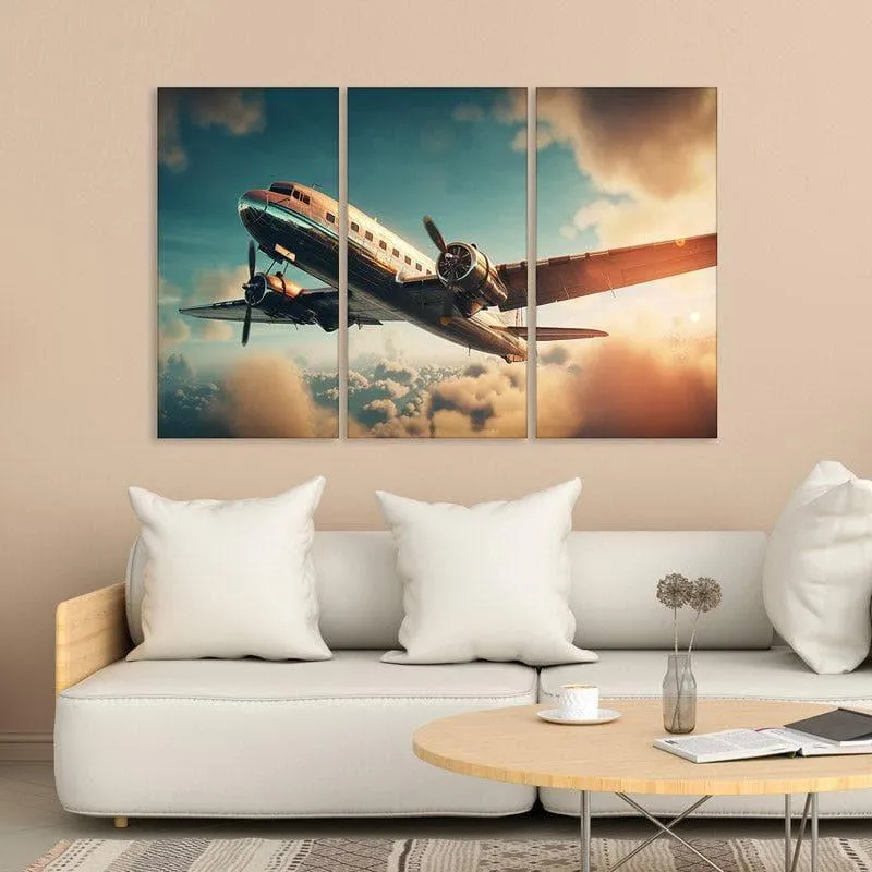 Flight Flare Canvas Wall Art - Set Of Three media 1