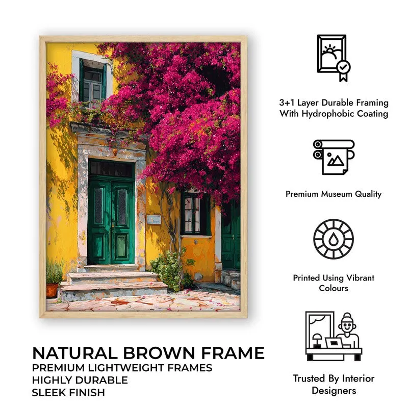 Blooming Wall Canvas Wall Painting - Brown Frame media 10