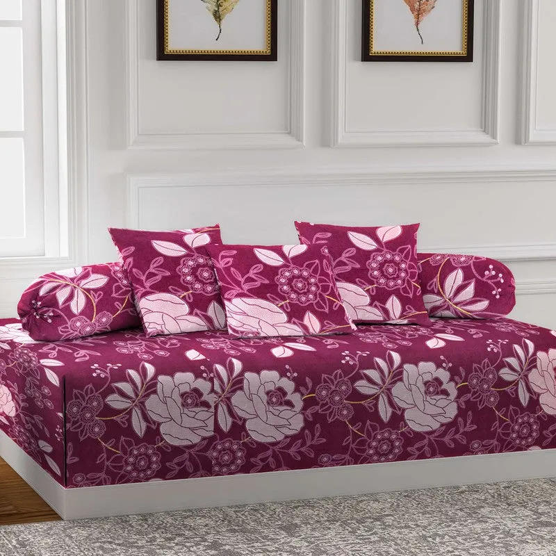 Petalya Printed Diwan Set - Six Piece Set media 3