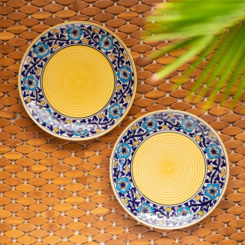 Indigo Garden Ceramic Dinner Plate - Set Of Two media 1