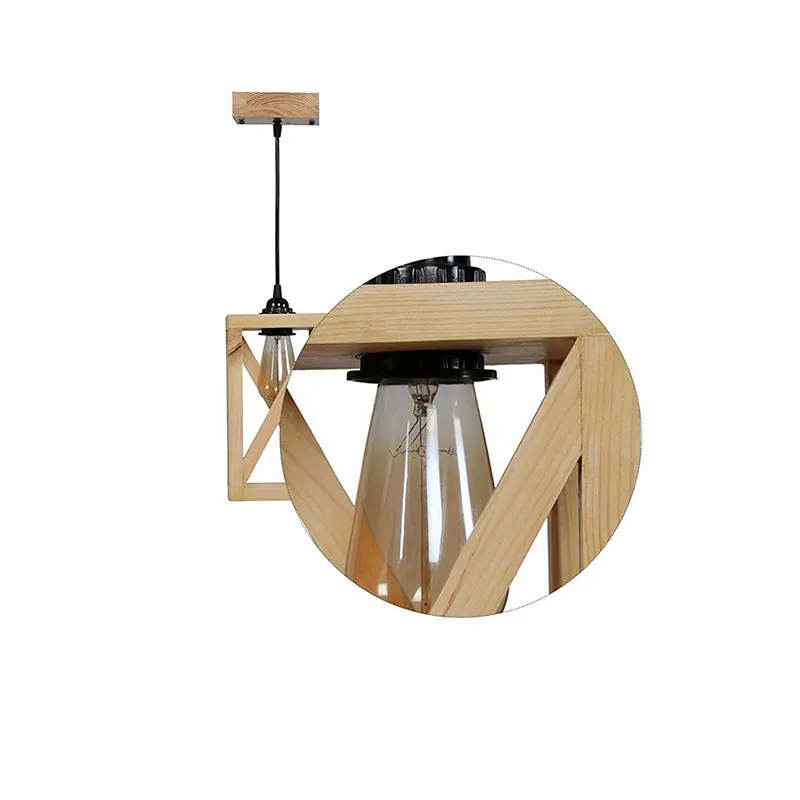 Kyanite Single Wooden Ceiling Lamp media 5