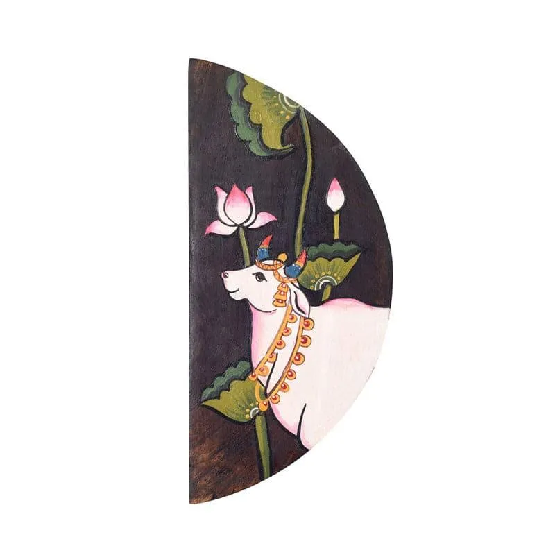 Pichhwai Nandi Wooden Wall Accent - Set Of Two media 4