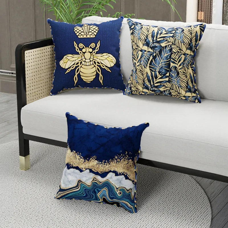 Cheroka Printed Microfiber Cushion Cover - Set Of Three media 1