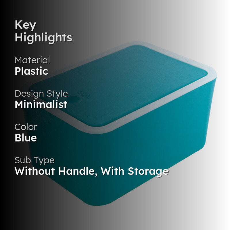 Mille Plastic Storage Basket - Blue media 2