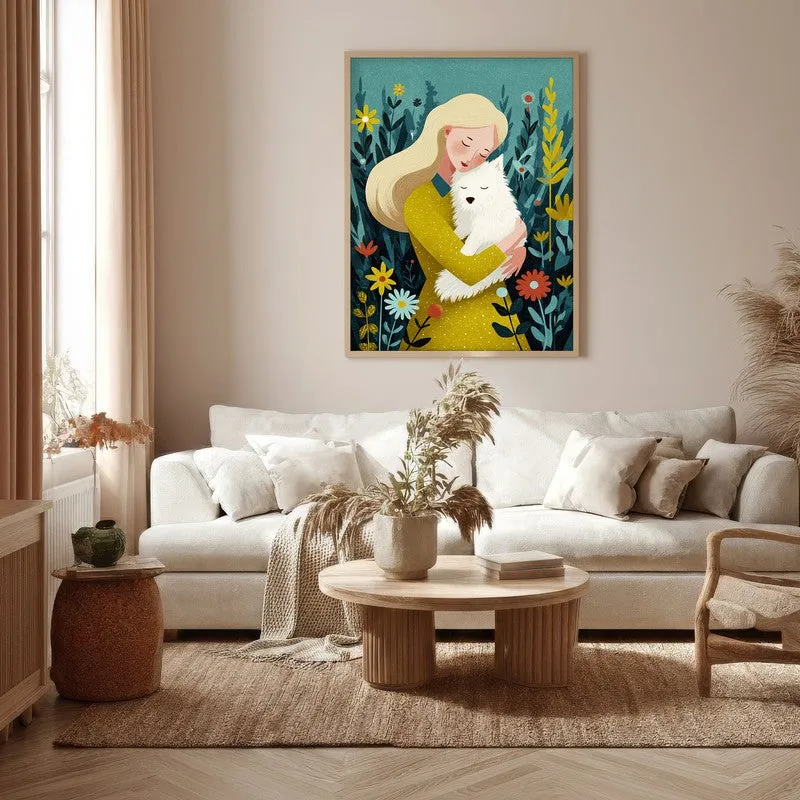 Floral Fidelity Canvas Wall Painting - Brown Frame media 5