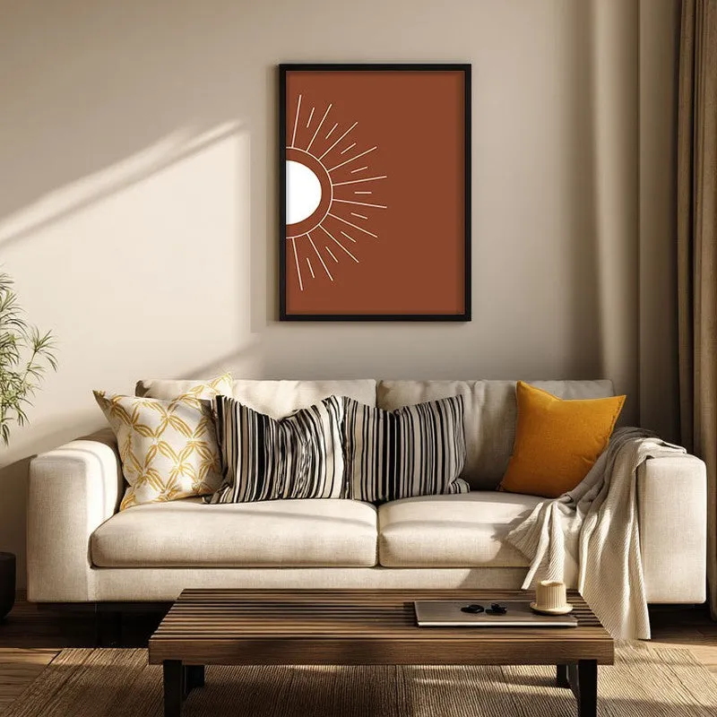 Primal Glow Canvas Wall Painting With Black Frame media 1