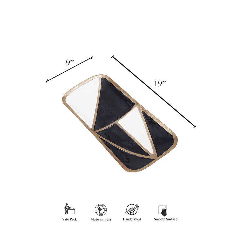 Izen Geometric Aluminum Platter - Black & Beige media 3