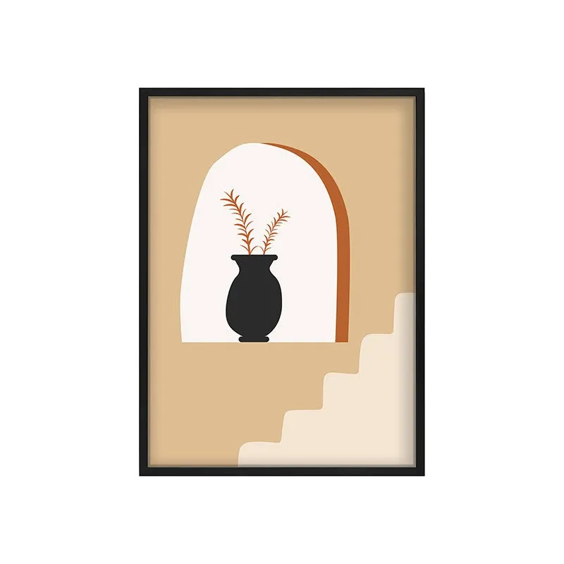 Sunlit Alcove Canvas Wall Painting With Black Frame media 3