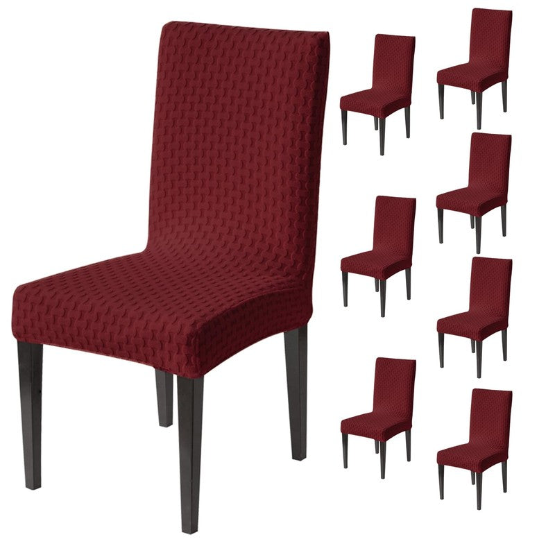 Nexo Neat Fit Chair Cover (Maroon) - Set Of Eight media 3