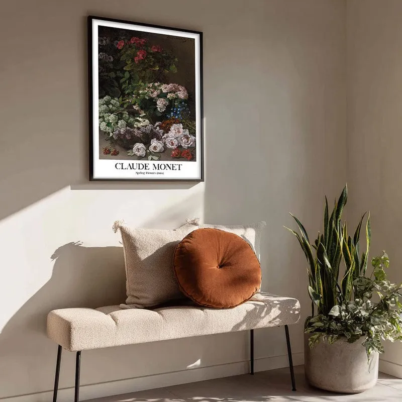 Spring Flowers France Archival Canvas Wall Painting - Black Frame media 4