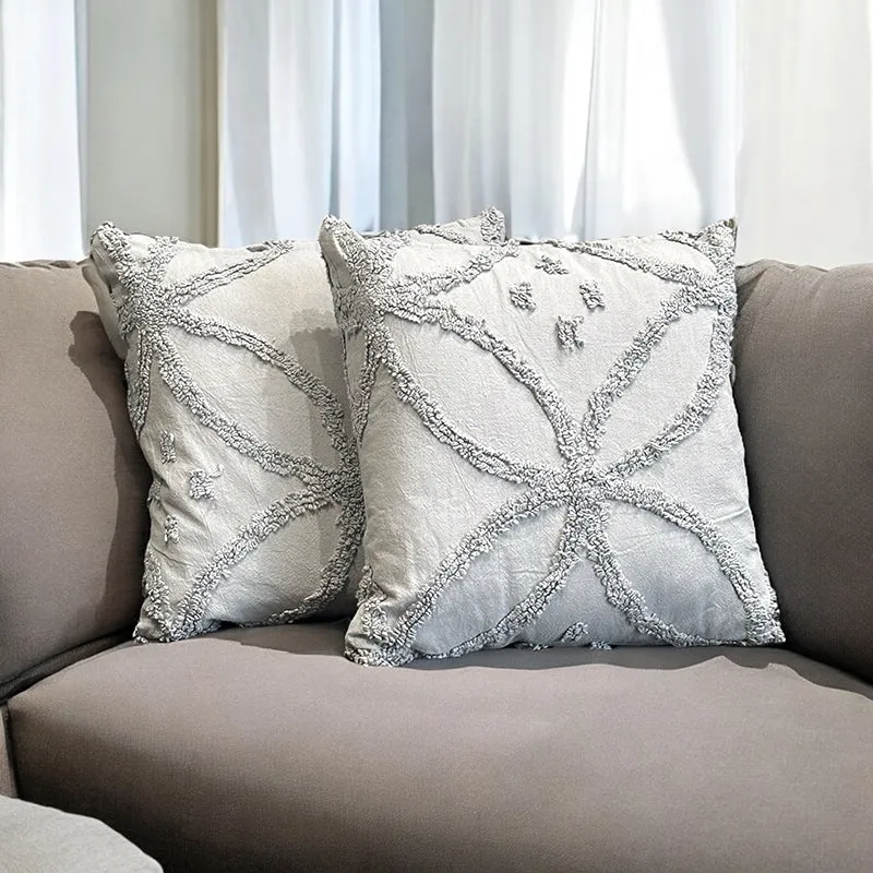 Kata Tufted Cover (Light Grey) - Set Of Two media 4