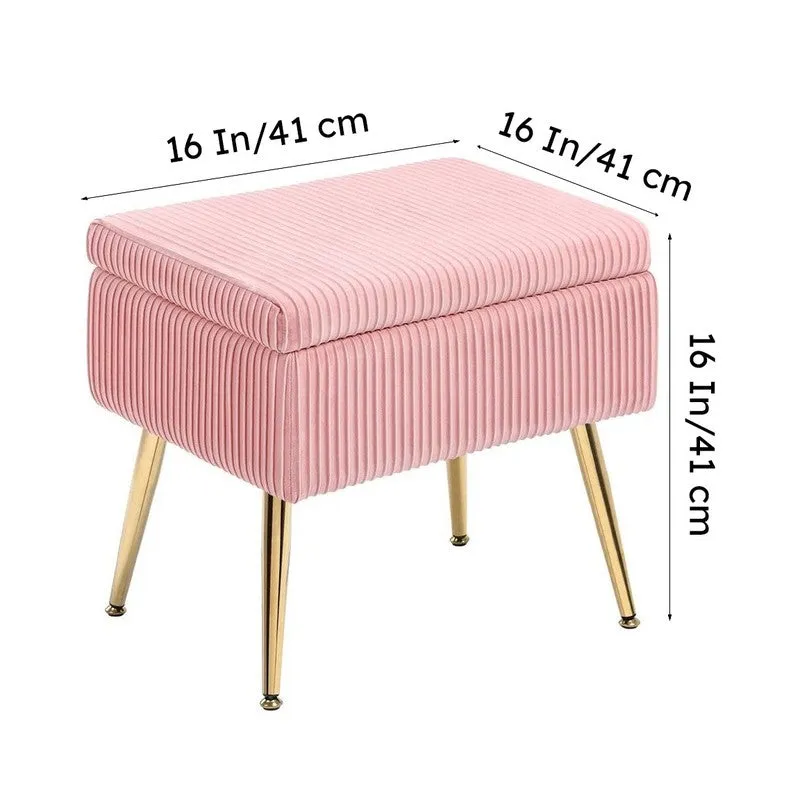Kylen Softiq Ottoman - Pink & Gold media 7