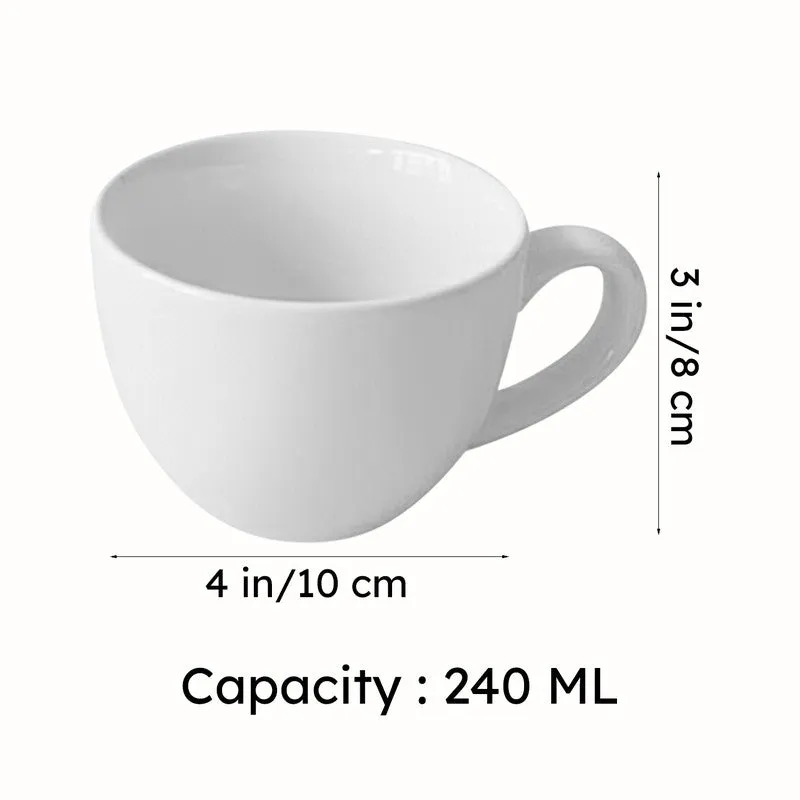 Heart Ceramic Coffee Mug (240 mL Each) - Set of Six media 7