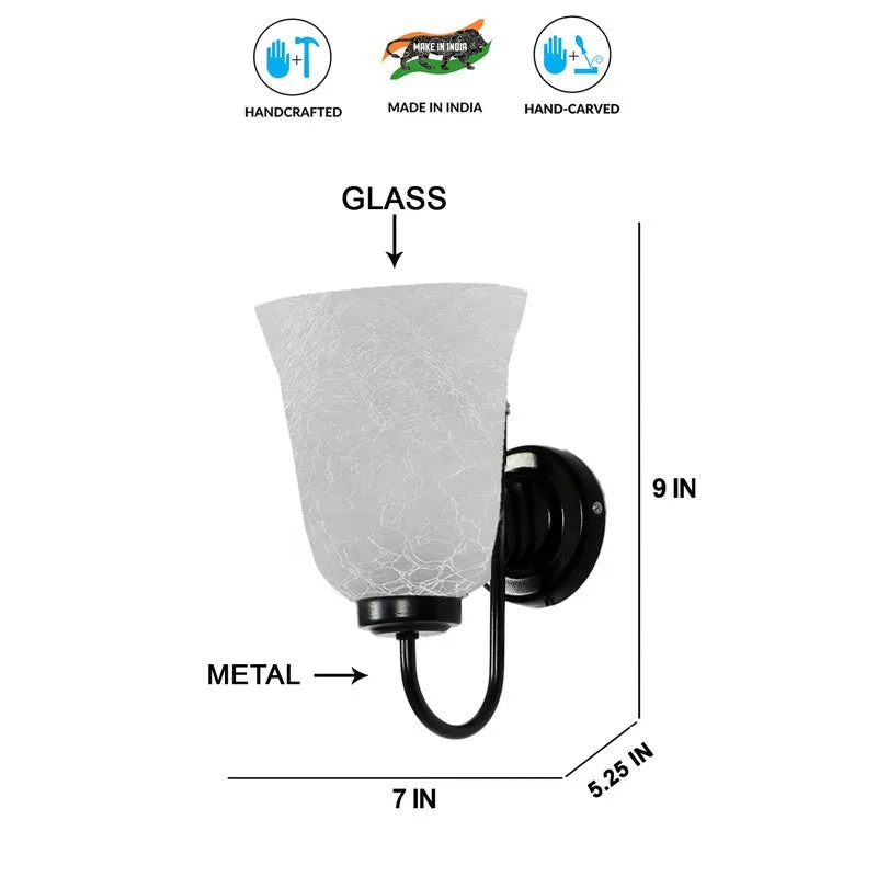 Crystal Bloom Black Hook Glass Wall Lamp media 10