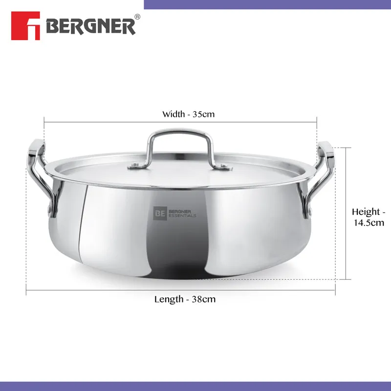 Bergner Biryani Handi With Handle And Lid - 8400 ML media 8