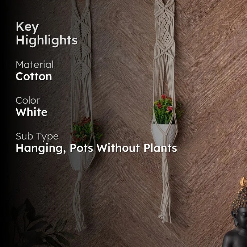 Cosette Macrame Planter - Set Of Two media 2