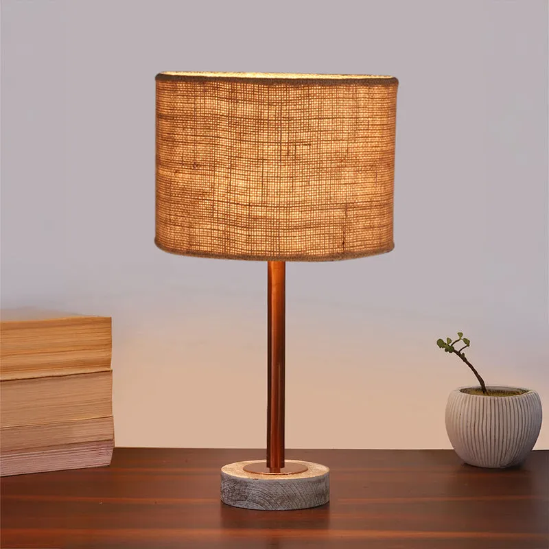 Sienna I Rodin Wooden Table Lamp - Beige,Copper,White media 2