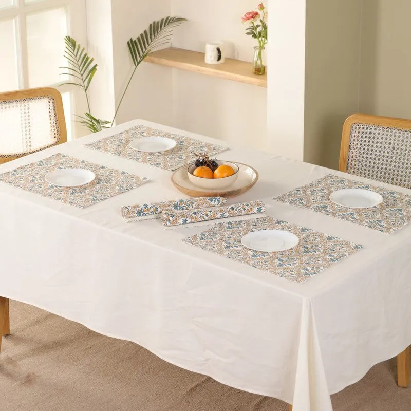 Floral Aura Canvas Table Mats - Set Of Six media 1