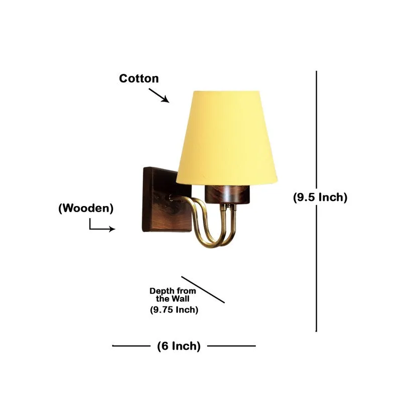 Gilded Arch Decorative Cotton Wall Lamp - Yellow media 7