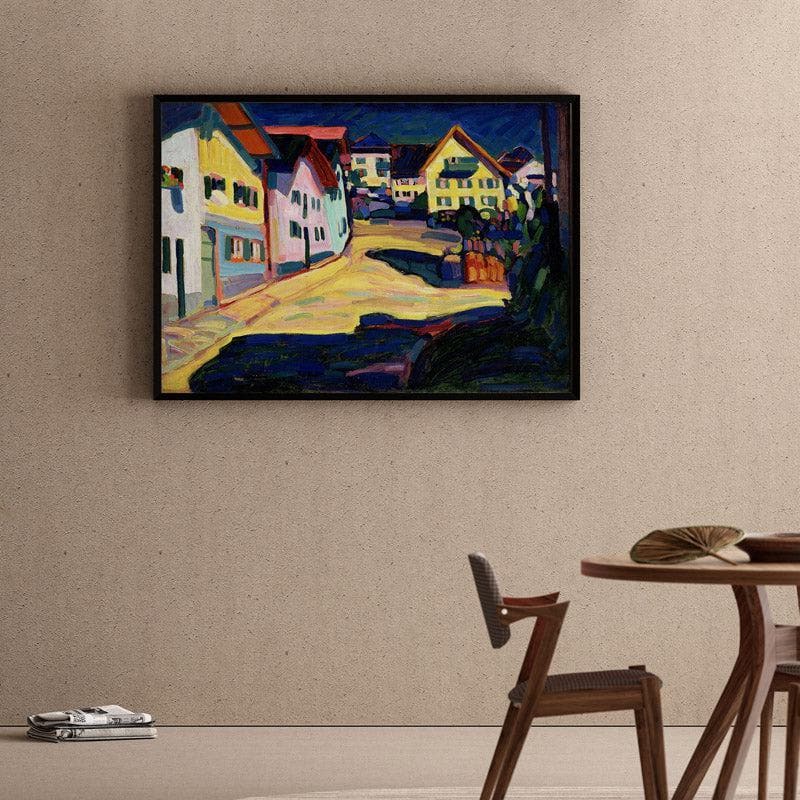 Burggrabenstrasse Canvas Wall Painting - Black Frame