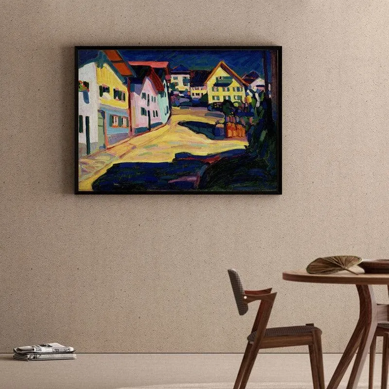 Burggrabenstrasse Canvas Wall Painting - Black Frame media 1