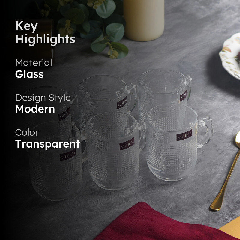Auster Drinking Glass(250 mL) - Set Of Six image 2